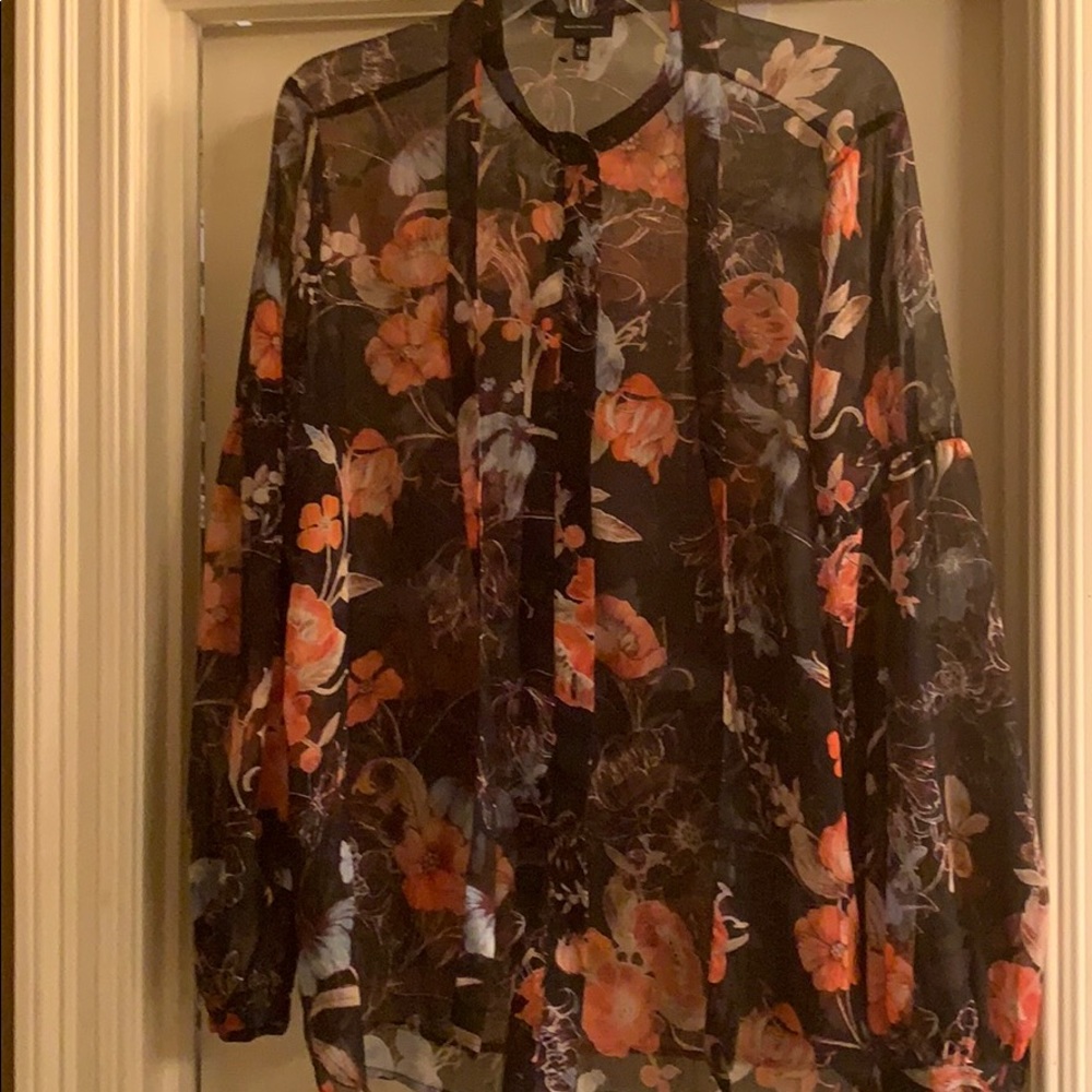 Sheer Flower Blouse
